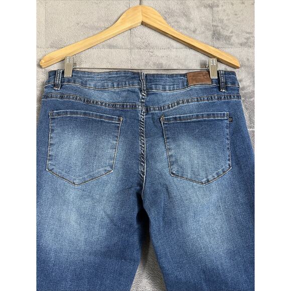 Tahari Jeans 12/31 Blue Kelly Classic Skinny Medium Wash Stretch Denim 26"Ankle - Picture 4 of 12